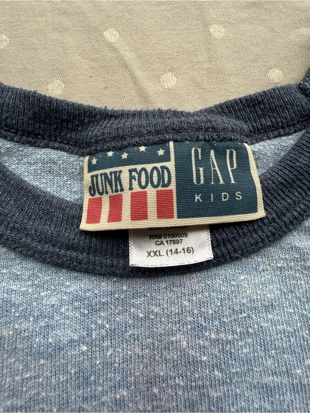 GAP KIDS/JUNKFOOD Chicago Bears Raglan Long Sleeve Tee - Light Blue & Navy